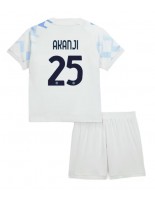 Inter Milan Manuel Akanji #25 Venkovní dres pro děti 2025-26 Krátký Rukáv (+ trenýrky)